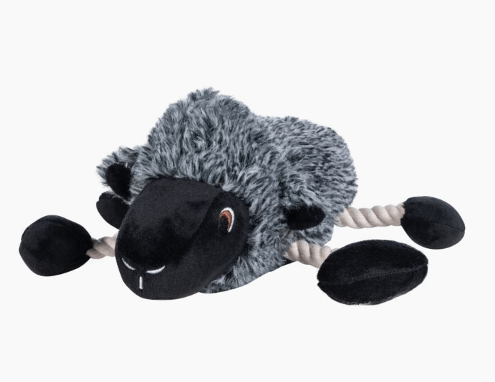 Fuzzy Black Sheep Squeaky Toy for Dogs