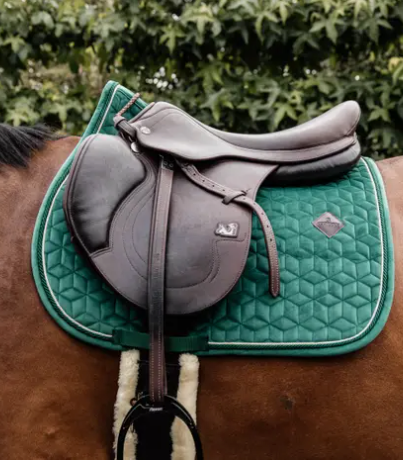 Kentucky Velvet Saddle Pad Jumping#color_dark-hunter-green