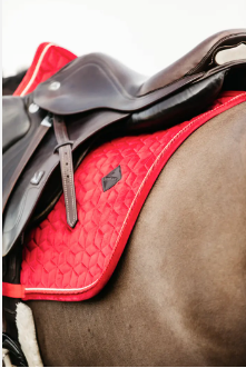 Kentucky Velvet Saddle Pad Jumping#color_red-crimson