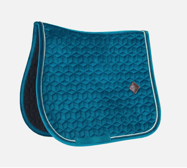 Kentucky Velvet Saddle Pad Jumping#color_emerald-teal