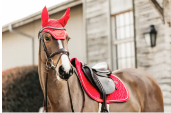 Fly Veil Bonnet Wellington Velvet Collection#color_red-crimson