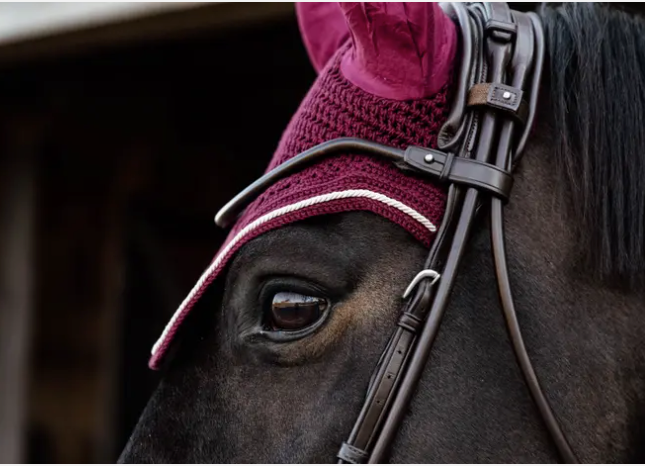 Fly Veil Bonnet Wellington Velvet Collection#color_bordeaux