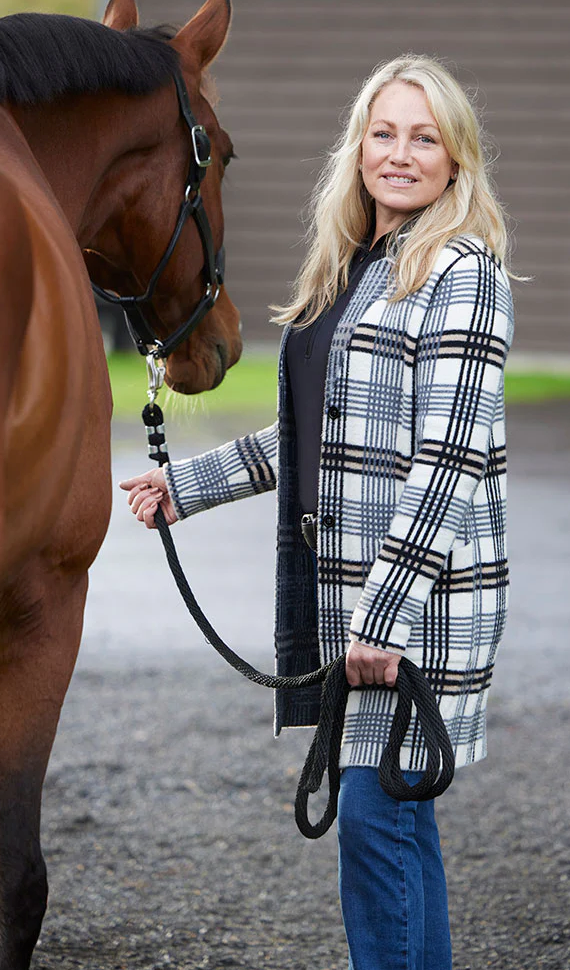 Plaid Sweater Jacket