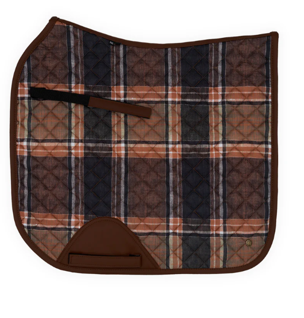 Field Plaid & Hickory Saddle Pad