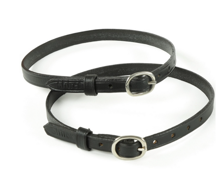 black spur strap with ss silver buckle