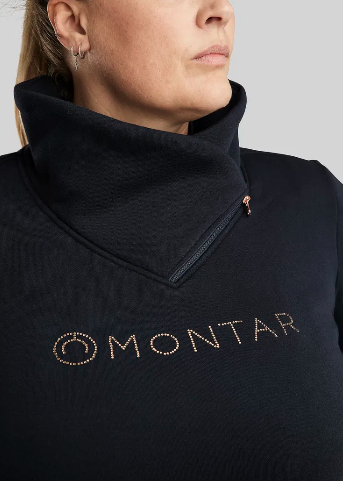 Montar MoNaja Rosegold Pullover with Tulip Zip Collar - M - 3X