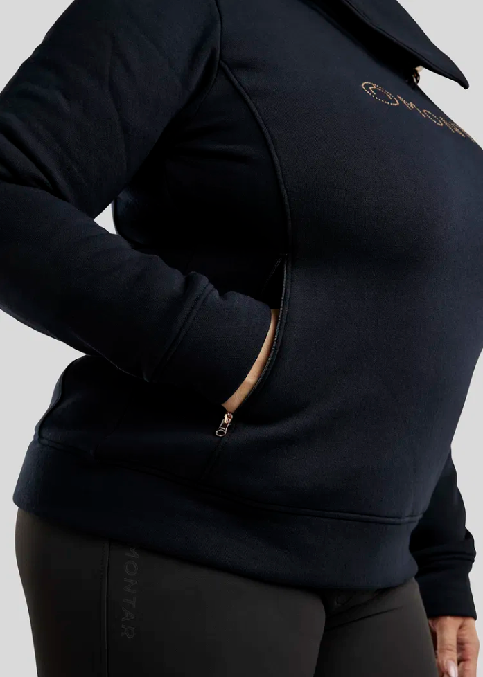 Montar MoNaja Rosegold Pullover with Tulip Zip Collar - M - 3X