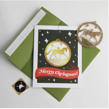 Merry Christmas Card with Ornament