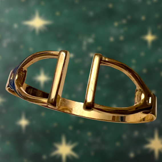 Sadie Stirrup Cuff Bangle Gold