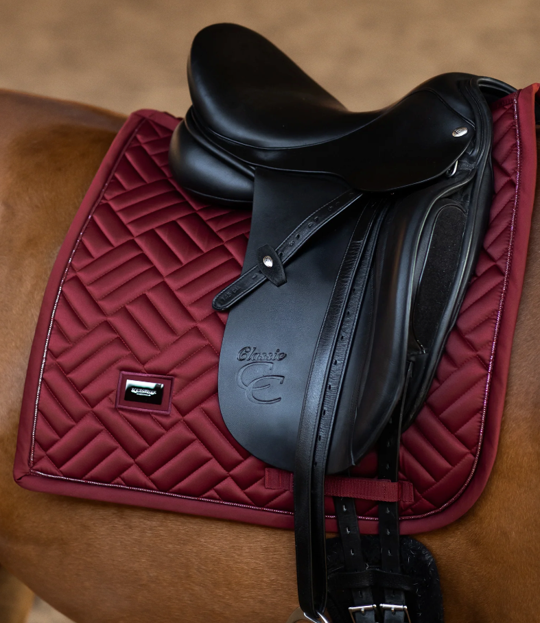 Equestrian Stockholm Saddle Pad Modern Bordeaux