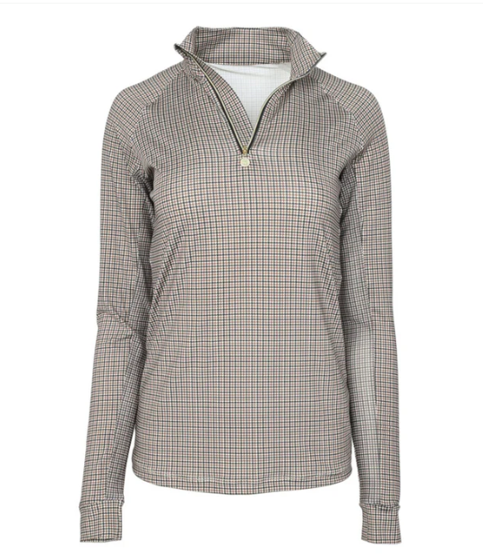 Bay Houndstooth 1/4 Zip Long Sleeve