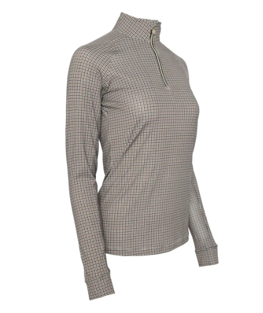 Bay Houndstooth 1/4 Zip Long Sleeve
