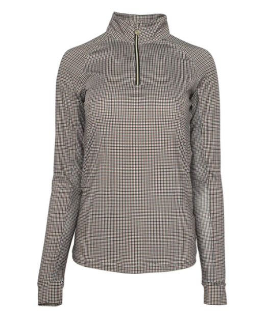 Bay Houndstooth 1/4 Zip Long Sleeve
