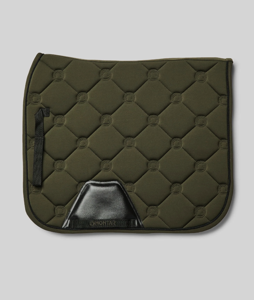 Montar Flow Quilted Softshell Dressage Pad - Dark Olive