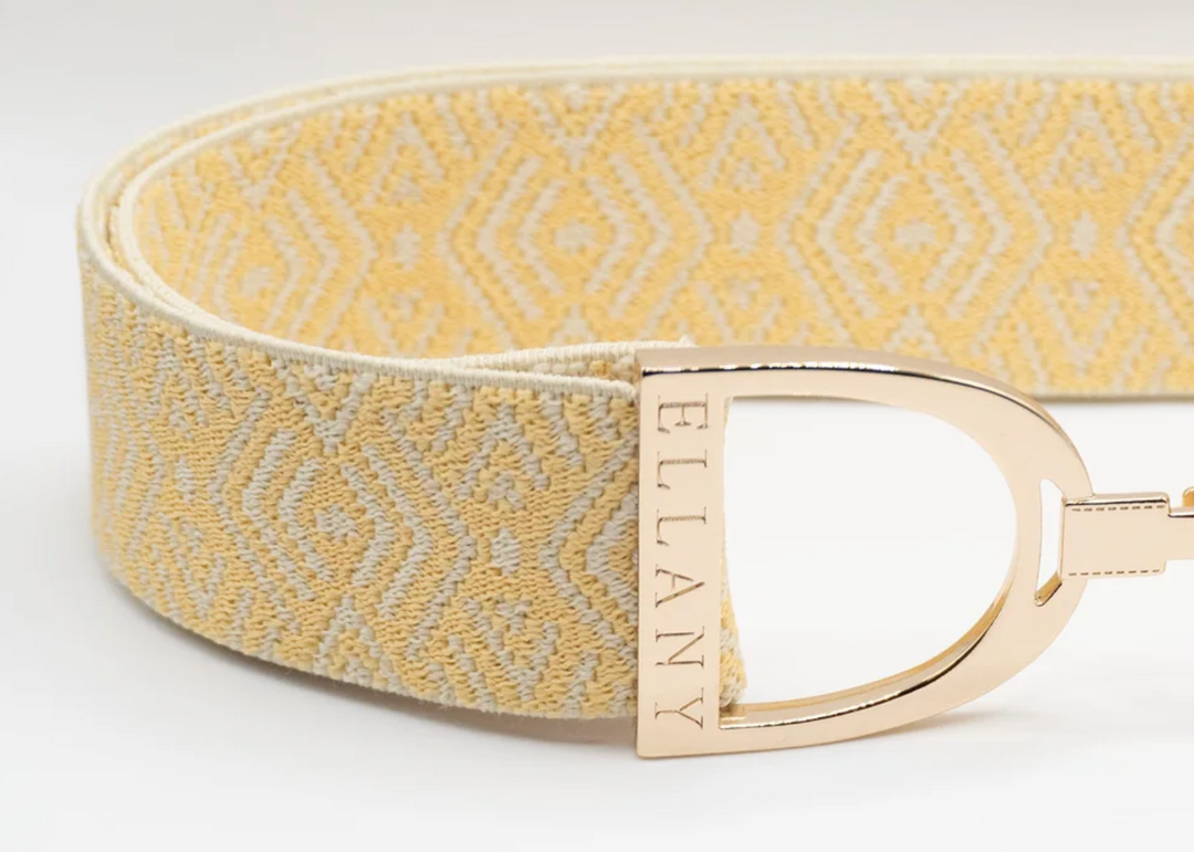 Ellany Belts - Buttercream Tribal Gold Stirrup