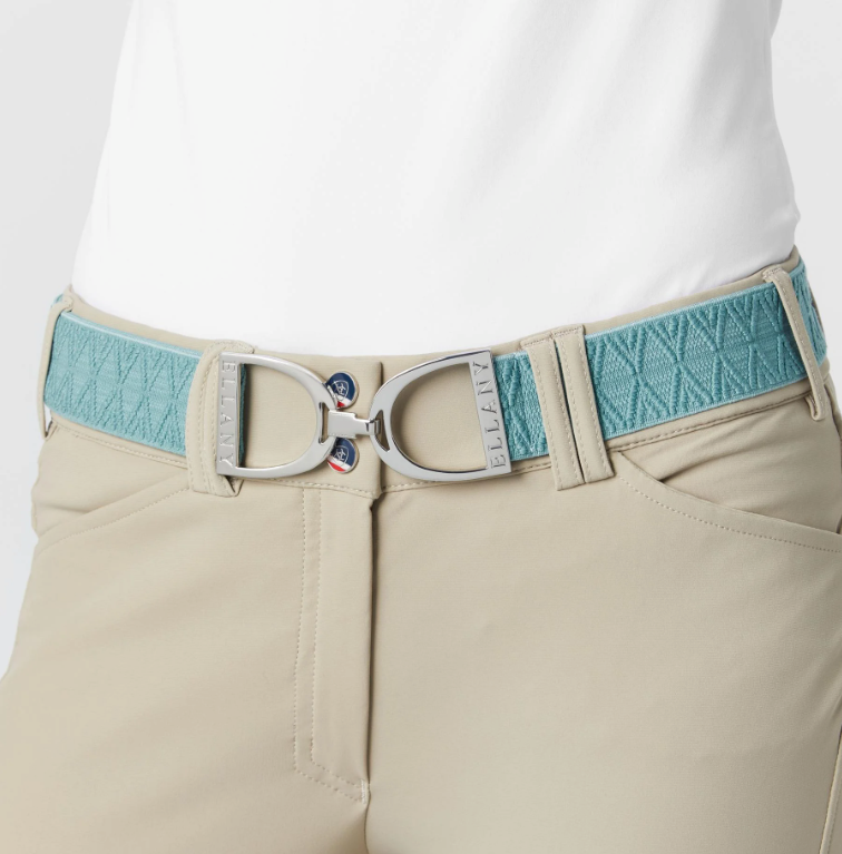 Ellany Belts - Ocean Blue Dante with Silver Stirrup
