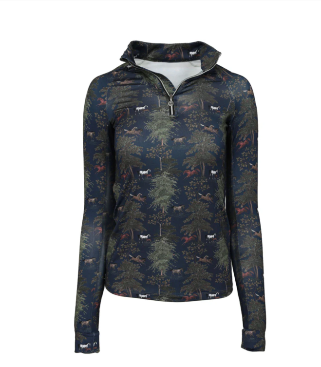 Dapplebay Autumn Toile 1/4 Zip Long sleeve