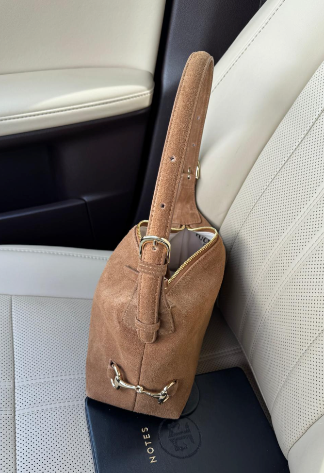 Tucker Tweed Bethany Suede Ltd. Edition Snaffle Bit Handbag