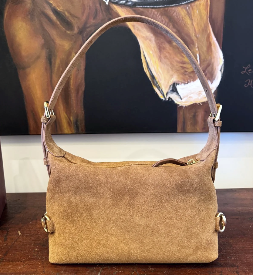 Tucker Tweed Bethany Suede Ltd. Edition Snaffle Bit Handbag