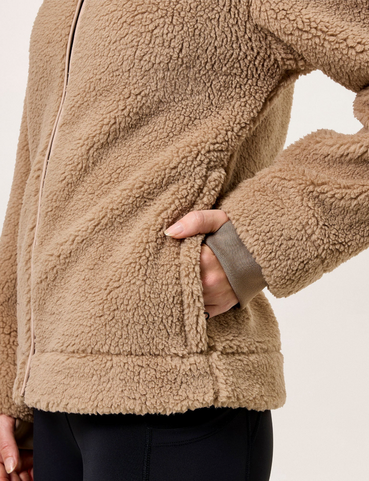 Equestrian Stockholm Teddy Fleece Jacket - Sand
