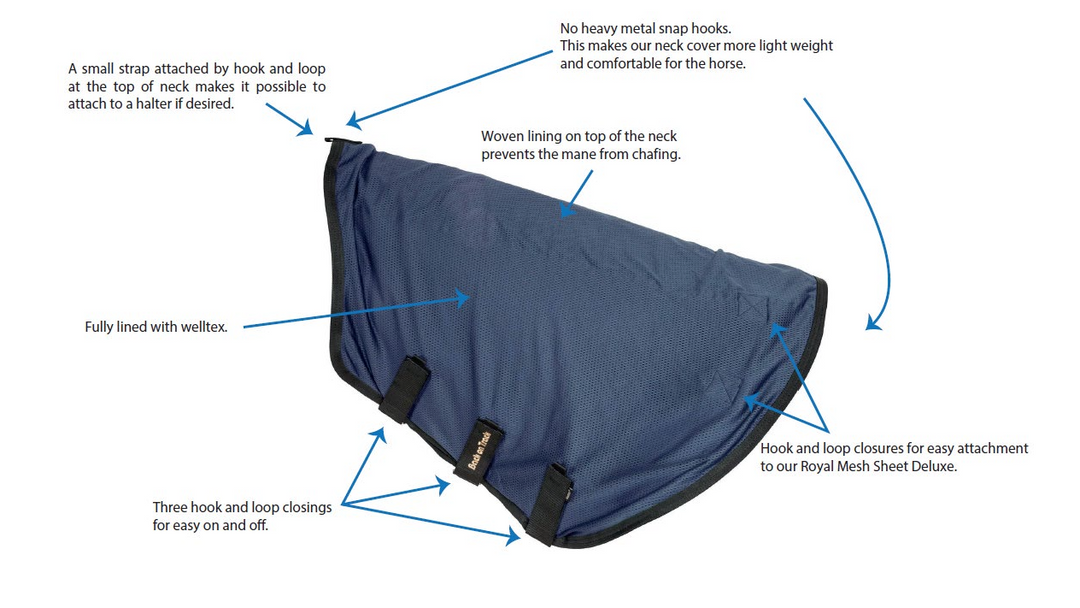 Back on Track Mesh Neck Cover Royal Deluxe