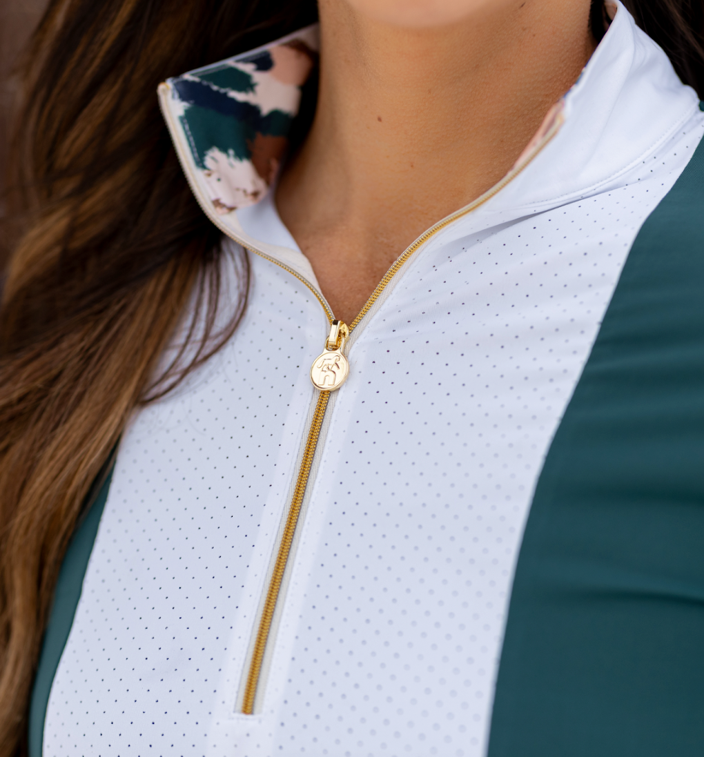 Novella Equestrian Market Rules Classic Perforated Long Sleeve Shirt