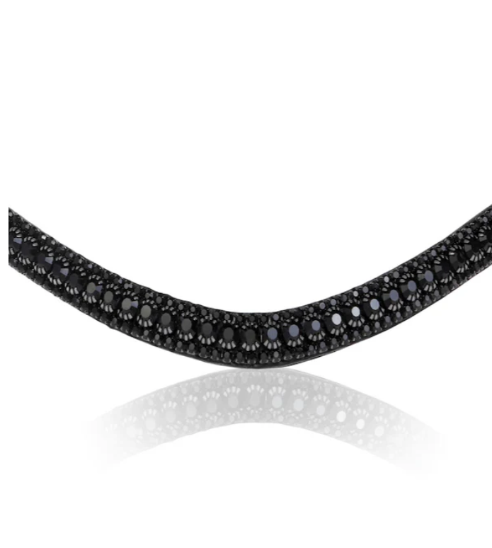 Lumiere Black Solitaire Crystal Browband