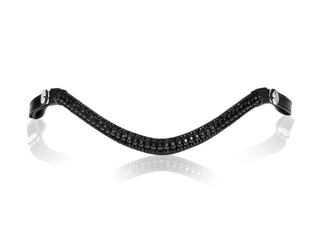 Lumiere Black Solitaire Crystal Browband