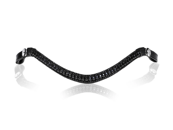 Lumiere Black Solitaire Crystal Browband