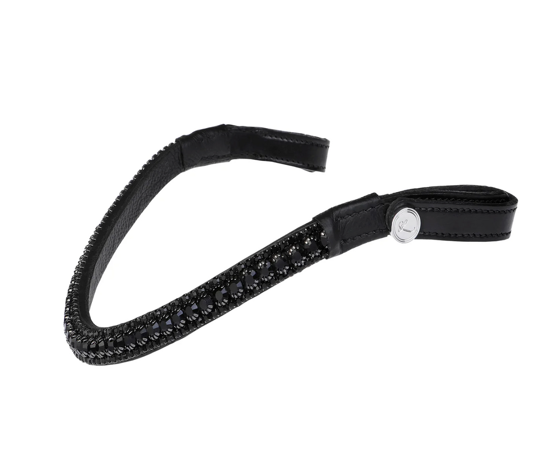 Lumiere Black Solitaire Crystal Browband