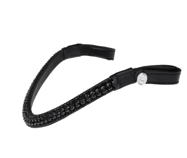 Lumiere Black Solitaire Crystal Browband