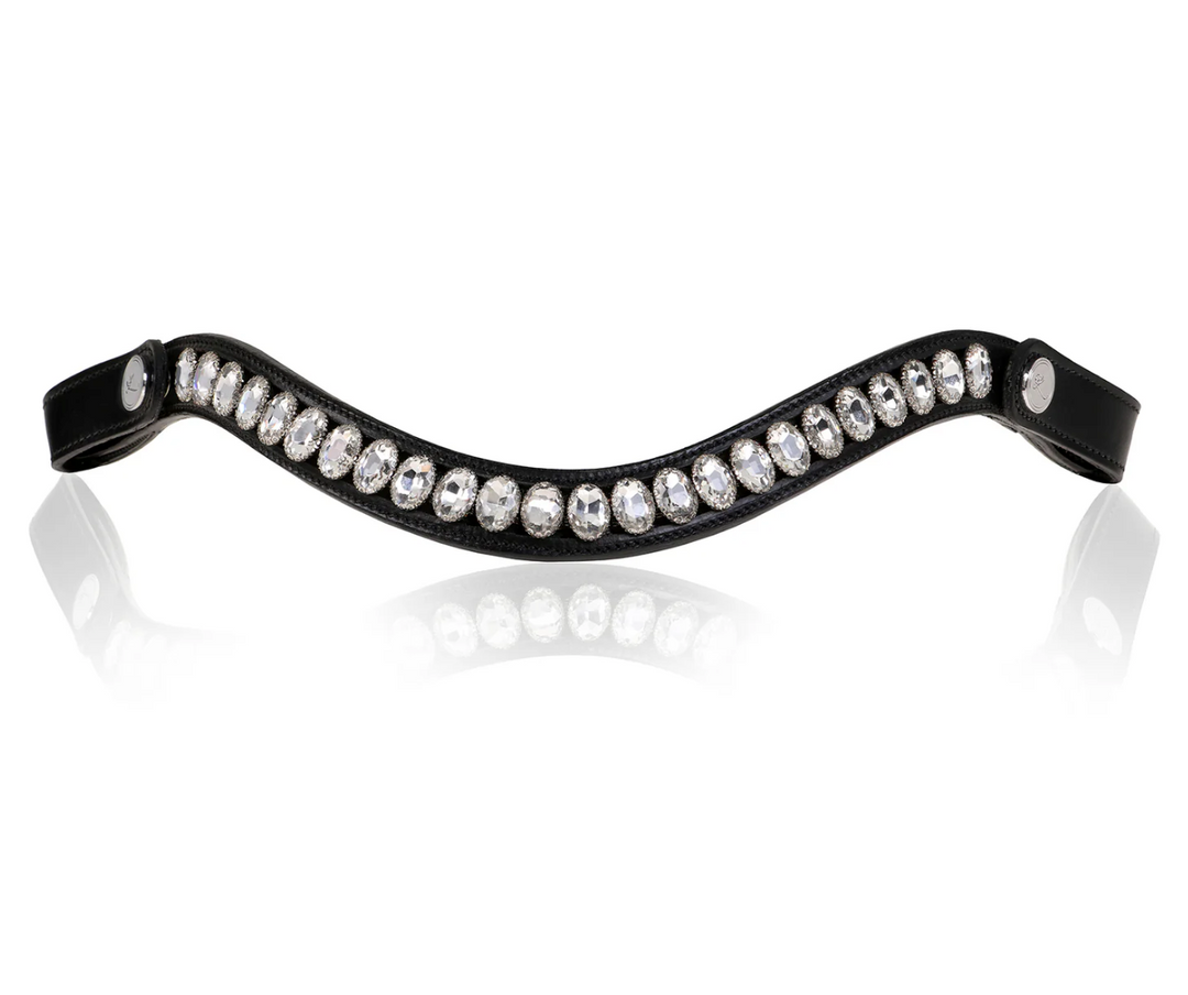 Lumiere Diva Oblong Oval Clear Crystal Snap Browband