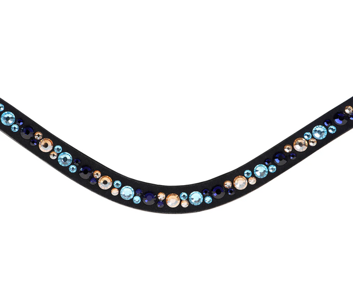 Lumiere Demi Round Crystal &amp; Suede Snap Browband