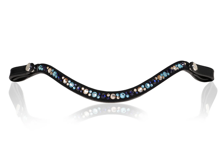 Lumiere Demi Round Crystal &amp; Suede Snap Browband