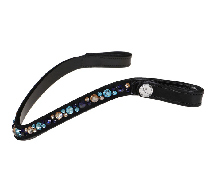 Lumiere Demi Round Crystal &amp; Suede Snap Browband