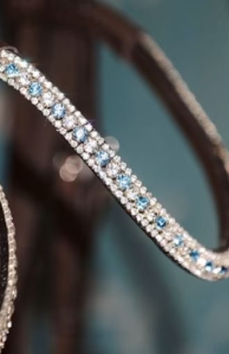 Lumiere Baby Blue Crystal Snap Browband
