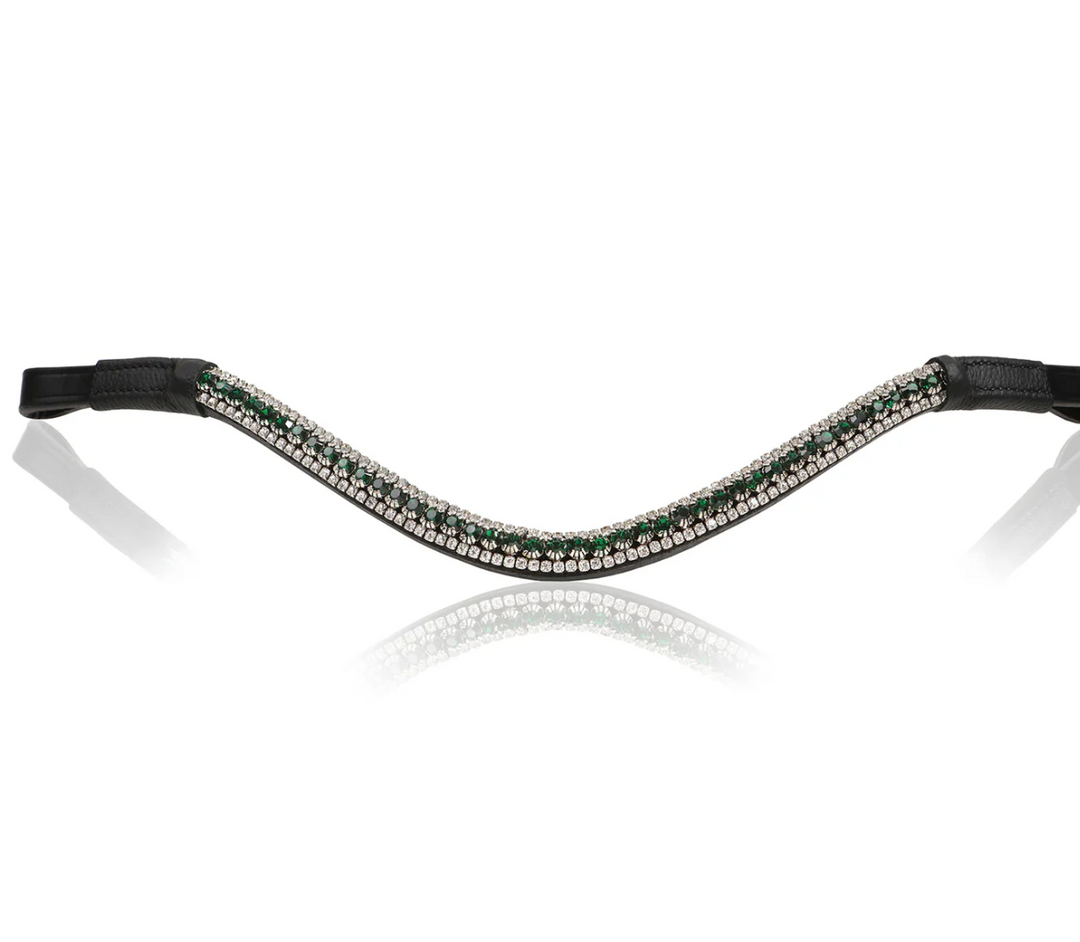 Lumiere Emerald Green Crystal Snap Browband