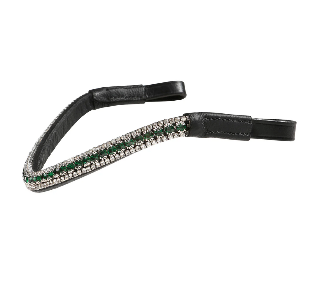 Lumiere Emerald Green Crystal Snap Browband