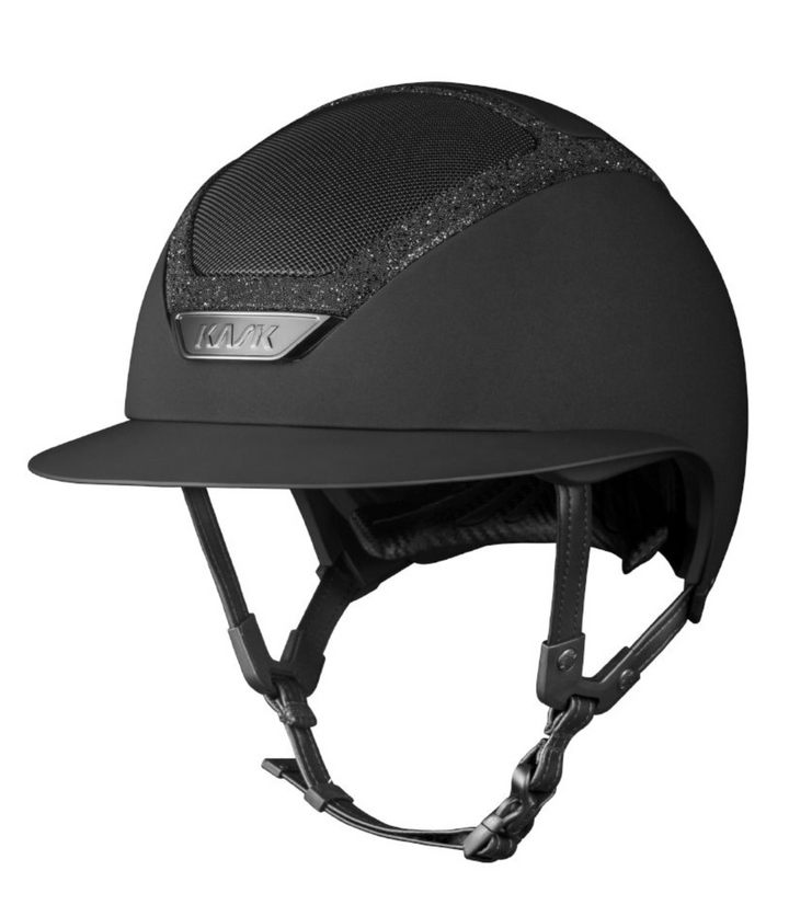 Kask Star Lady Ready Custom:  Black Matte with Black Swarovski Crystal Carpet Frame