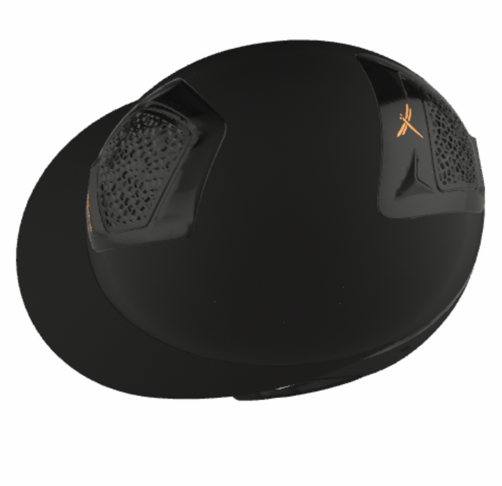 Freejump Voronoï Helmet - Black Matte Shell with Gloss Grill + Gloss Brim
