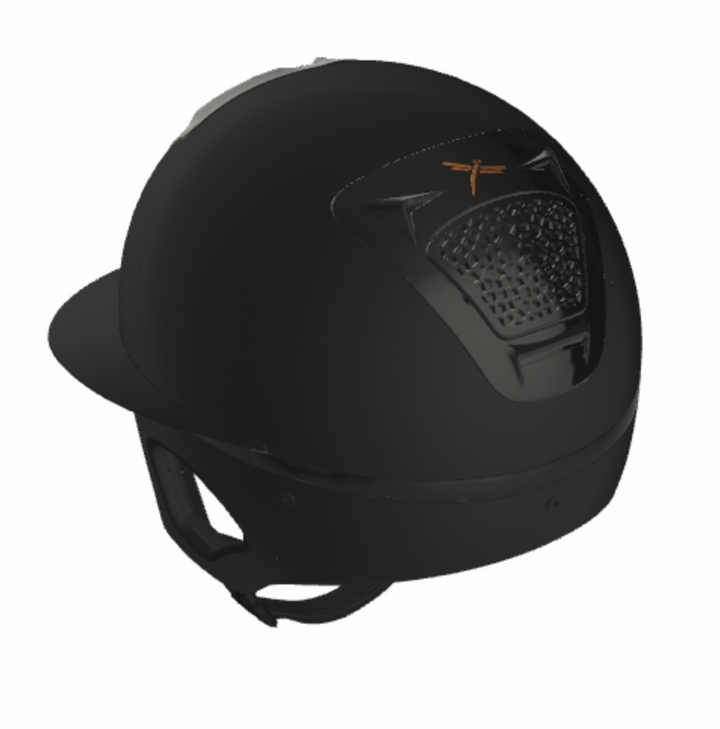 Freejump Voronoï Helmet - Black Matte Shell with Gloss Grill + Gloss Brim