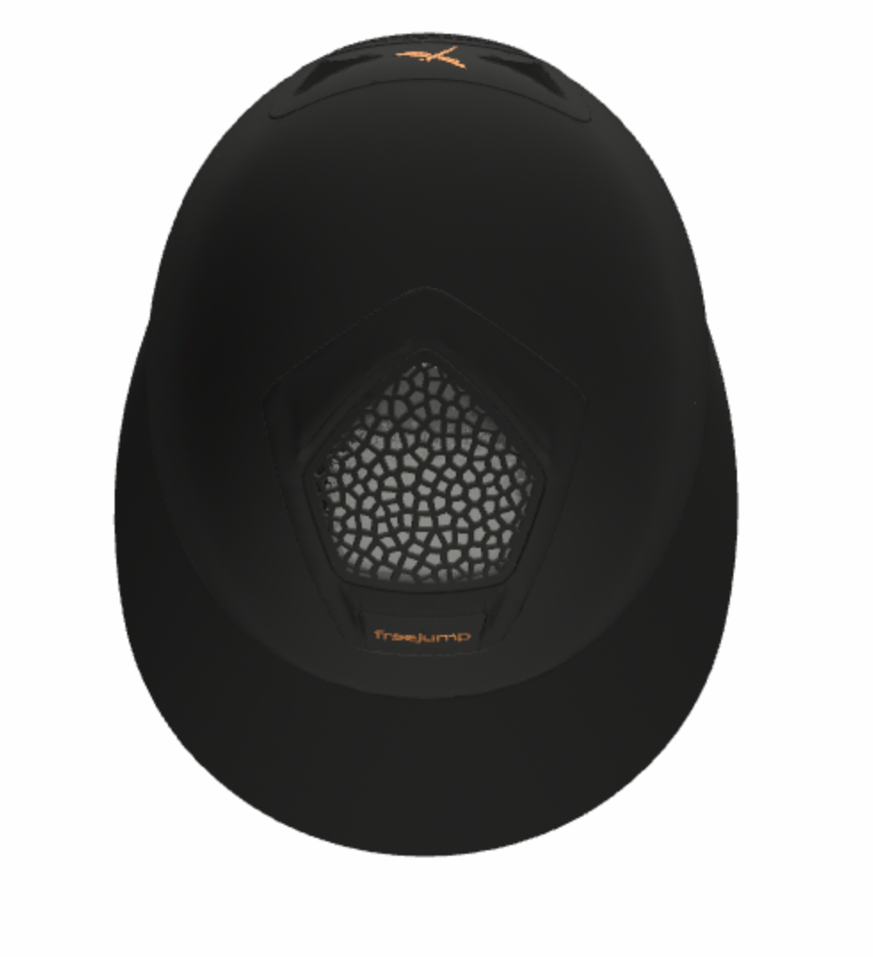 Freejump Voronoï Helmet - Black Matte Shell with Catechu Black Grill &amp; Modling