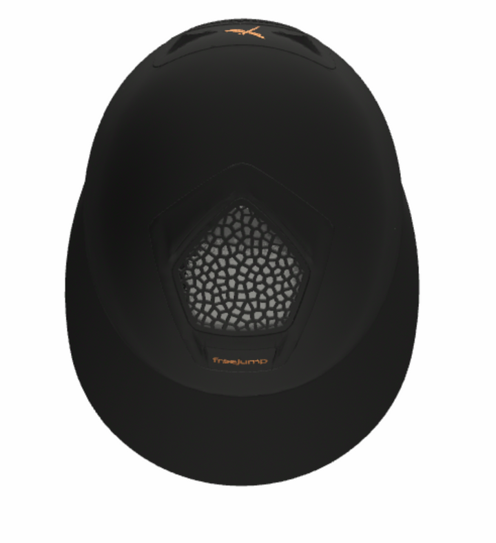 Freejump Voronoï Helmet - Black Matte Shell with Catechu Black Grill &amp; Modling
