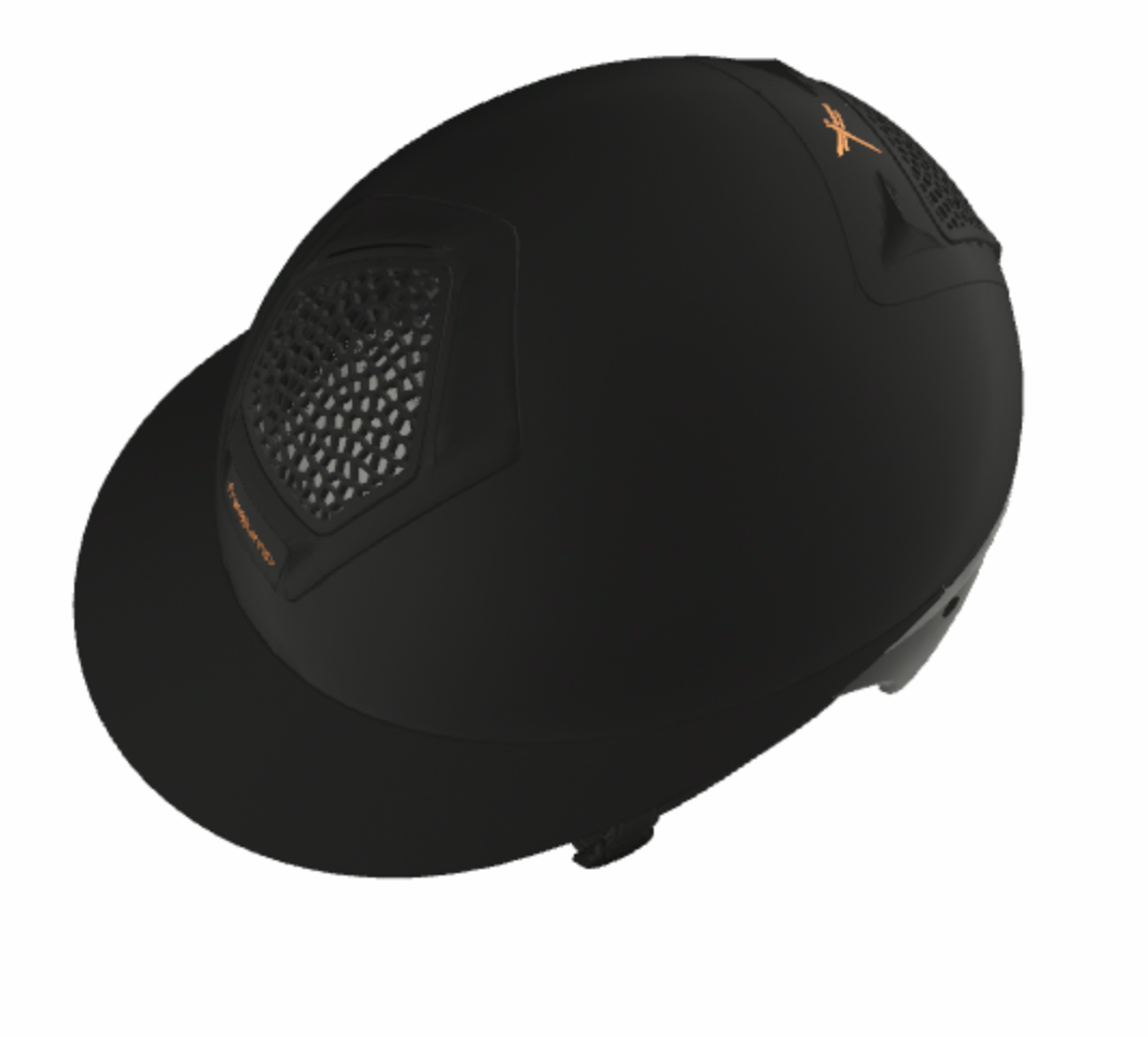 Freejump Voronoï Helmet - Black Matte Shell with Catechu Black Grill &amp; Modling