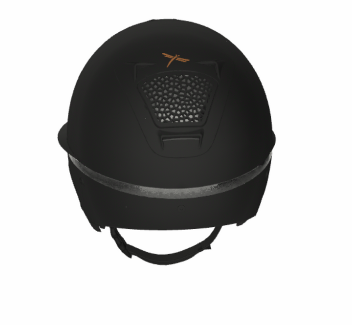 Freejump Voronoï Helmet - Black Matte Shell with Catechu Black Grill &amp; Modling