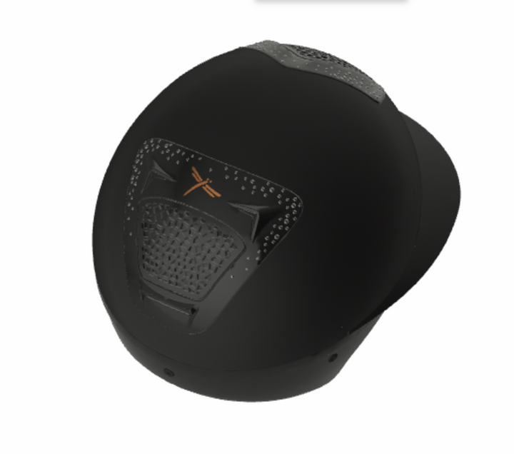 Freejump Voronoï Helmet - Black Matte Shell with Gloss Silver Crystal Grill