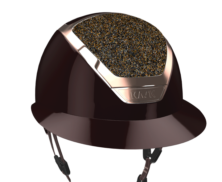 Kask Star Lady Custom:  Espresso Brown Shine, Rosegold &amp; Dune Crystals