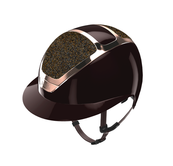 Kask Star Lady Custom:  Espresso Brown Shine, Rosegold &amp; Dune Crystals