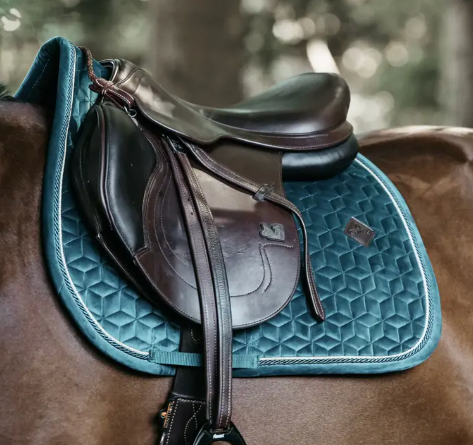 Kentucky Velvet Saddle Pad Jumping#color_emerald-teal