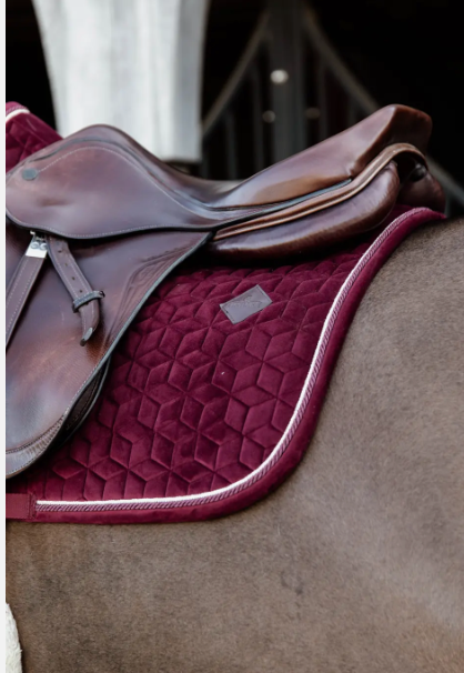 Kentucky Velvet Saddle Pad Jumping#color_bordeaux